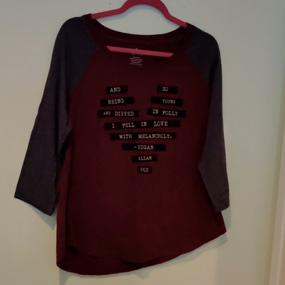 Goth/emo torrid baseball tee